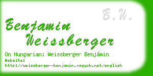 benjamin weissberger business card